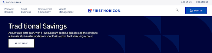 Cuentas de ahorro del banco First Horizon.